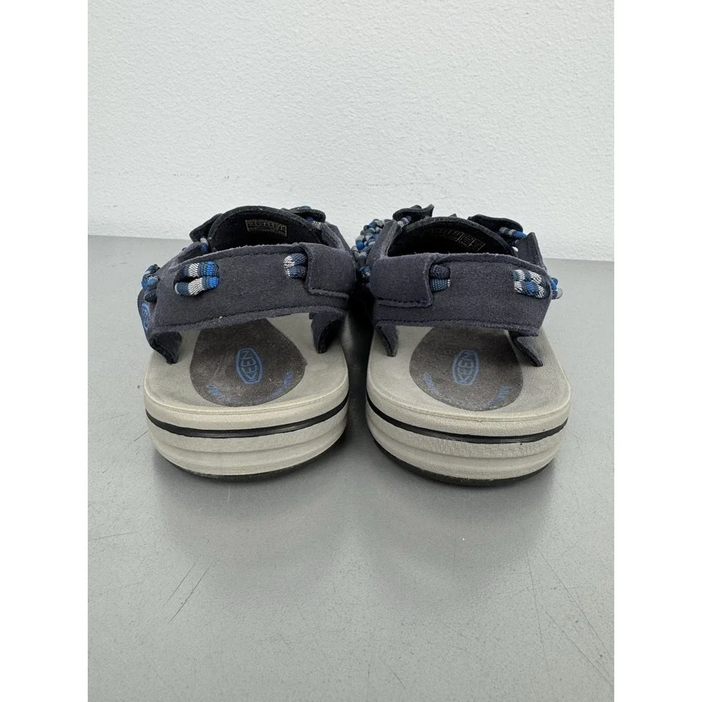 Keen Uneek Sandals Mens 9 Blue Gray Paracord Shoes Hiking Fishing Beach Boat‎